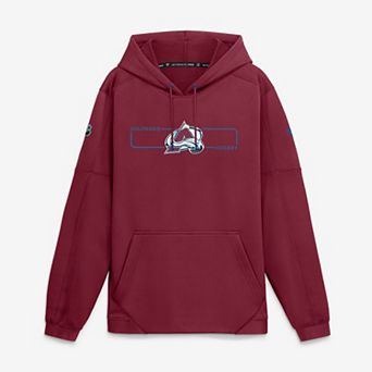 Men's Fanatics Burgundy Colorado Avalanche Authentic Pro Rink Fleece Pullover Hoodie