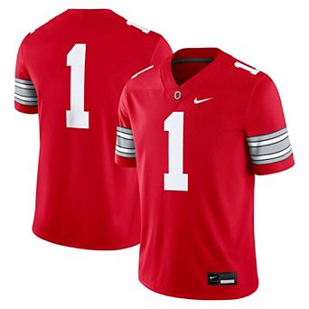 Men's Nike #1 Scarlet Ohio State Buckeyes Home Game Football Jersey