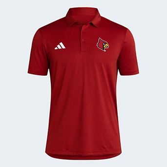 Men's adidas Red Louisville Cardinals Ultimate 365 Stripe Polo