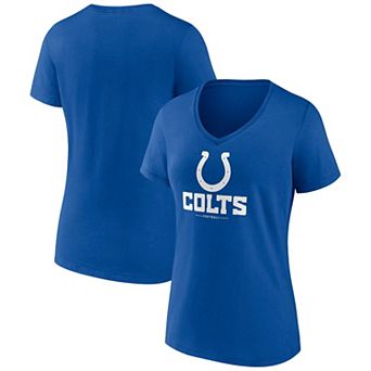 Women's Logo Athletic Royal Indianapolis Colts Primary Logo V-Neck T-Shirt