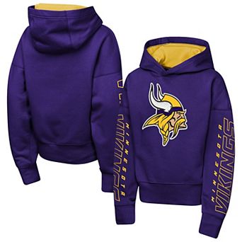 Girls Youth Outerstuff Purple Minnesota Vikings Miss Tailgate Color Block Hoodie