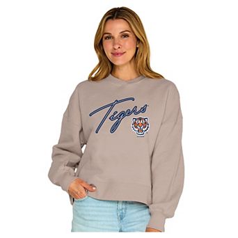 Women's Soft as a Grape Tan Detroit Tigers Snuggly Sweatshirt