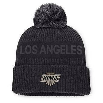 Men's Fanatics Charcoal Los Angeles Kings Road Phantom Cuffed Knit Hat with Pom