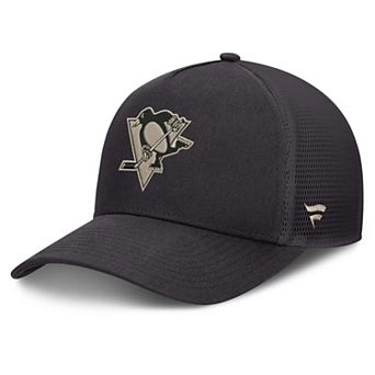 Men's Fanatics Charcoal Pittsburgh Penguins Road Soft Wash A-Frame Meshback Hat