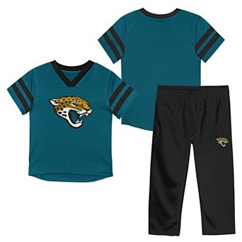 Toddler Outerstuff Teal/Black Jacksonville Jaguars Red Zone Jersey Top & Pants Set