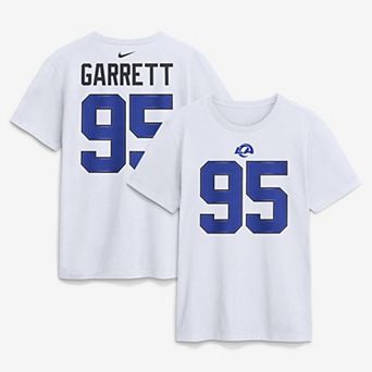 Men's Nike Myles Garrett Los Angeles Rams Fearsome White Name & Number T-Shirt