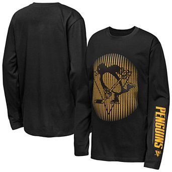 Youth Outerstuff Black Pittsburgh Penguins Regroup & Reset Long Sleeve T-Shirt