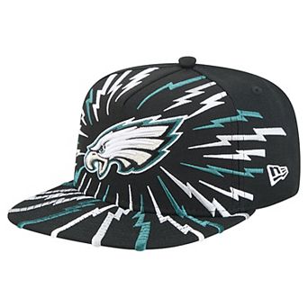 Men's New Era Black Philadelphia Eagles Bolt A-Frame 9FIFTY Snapback Hat