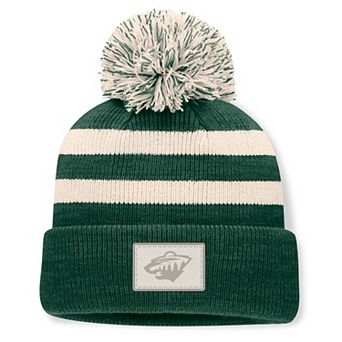Women's Fanatics Green Minnesota Wild Fundamental Cottage Cuffed Knit Hat with Pom