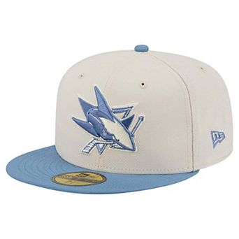 Men's New Era Cream/Blue San Jose Sharks Color Pack Two-Tone 59FIFTY Fitted Hat