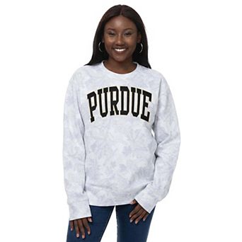 Women's ZooZatz Camo Purdue Boilermakers Camo Arch Logo Fleece Crewneck Sweatshirt