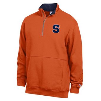 Men's Champion Orange Syracuse Orange Fleece Quarter-Zip Pullover