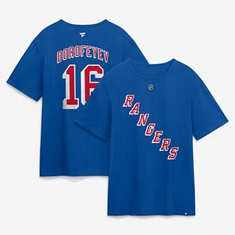 Men's Fanatics Pavel Dorofeyev Blue New York Rangers Authentic Stack Name & Number T-Shirt