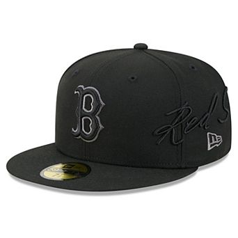 Men's New Era Black Boston Red Sox Side Script 59FIFTY Fitted Hat