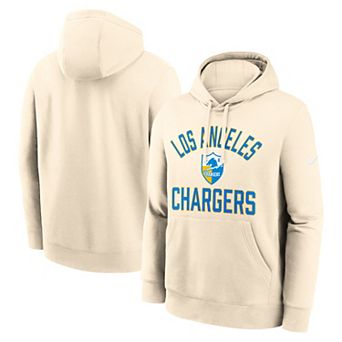 Men's Nike Cream Los Angeles Chargers Vintage Club Pullover Hoodie