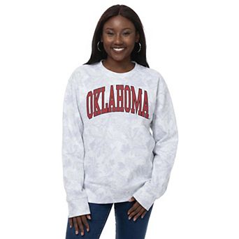 Women's ZooZatz Camo Oklahoma Sooners Camo Arch Logo Fleece Crewneck Sweatshirt