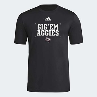 Men's adidas Black Texas A&M Aggies Locker Slogan Football Pre-Game T-Shirt