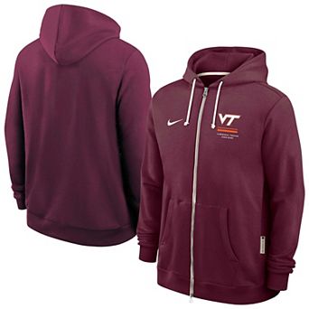 Men's Nike Maroon Virginia Tech Hokies 2026 Sideline Dri-FIT Full-Zip Hoodie