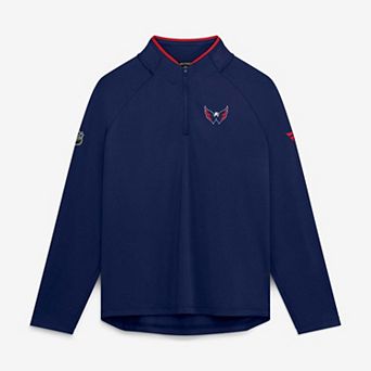 Women's Fanatics Navy Washington Capitals Authentic Pro Rink Raglan Lightweight Quarter-Zip Pullover