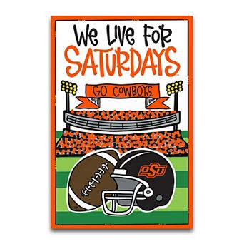 "Oklahoma State Cowboys We Live For Saturdays 12"" x 18"" Garden Flag"