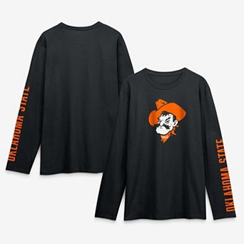 Men's Logo Athletic Black Oklahoma State Cowboys Primary Logo Long Sleeve T-Shirt