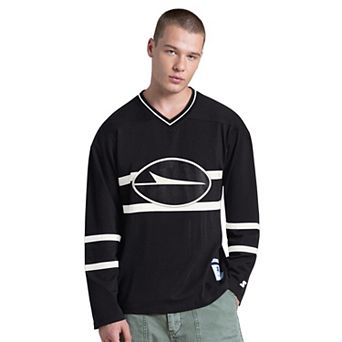 Men's Starter Black/White New York Jets Lineup Long Sleeve T-Shirt