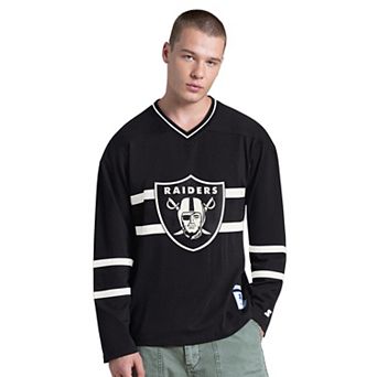 Men's Starter Black/White Las Vegas Raiders Lineup Long Sleeve T-Shirt