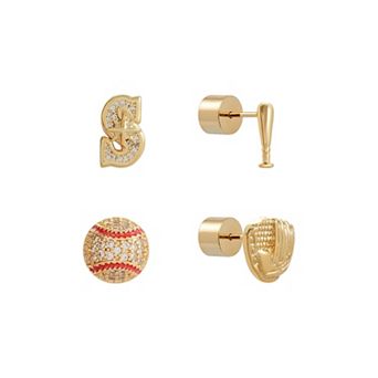 by Jill Martin Seattle Mariners Glam Day 4-Pack Post Back Earrings Set