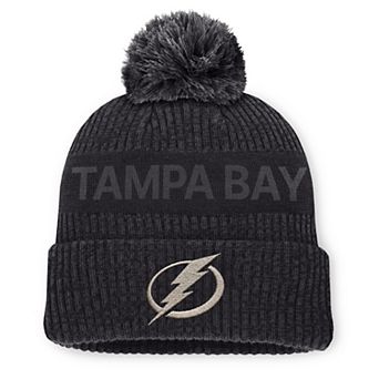 Men's Fanatics Charcoal Tampa Bay Lightning Road Phantom Cuffed Knit Hat with Pom