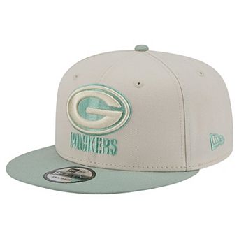 Men's New Era Cream/Light Green Green Bay Packers Color Pack Two-Tone 9FIFTY Snapback Hat