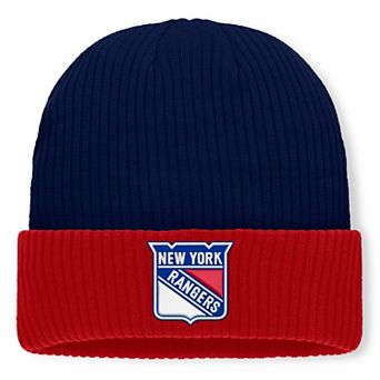 Men's Fanatics Navy New York Rangers Authentic Pro Rink Cuffed Knit Hat