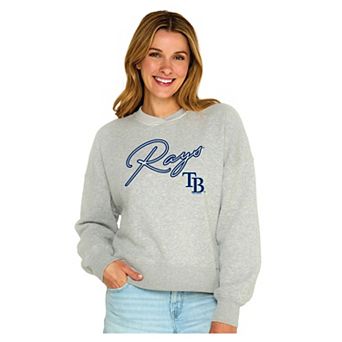 Women's Soft as a Grape Heather Gray Tampa Bay Rays Snuggly Sweatshirt