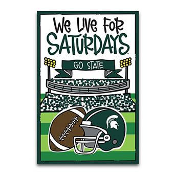 "Michigan State Spartans We Live For Saturdays 12"" x 18"" Garden Flag"