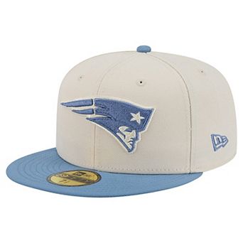 Men's New Era Cream/Blue New England Patriots Color Pack 59FIFTY Fitted Hat