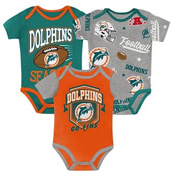 Newborn Outerstuff Miami Dolphins First Round Pick Three-Piece Bodysuit Set