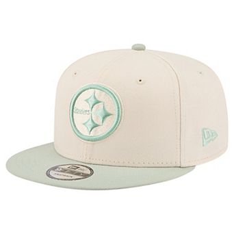 Men's New Era Cream/Light Green Pittsburgh Steelers Color Pack Two-Tone 9FIFTY Snapback Hat