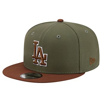 Men's New Era Olive/Brown Los Angeles Dodgers Color Pack 9FIFTY Snapback Hat