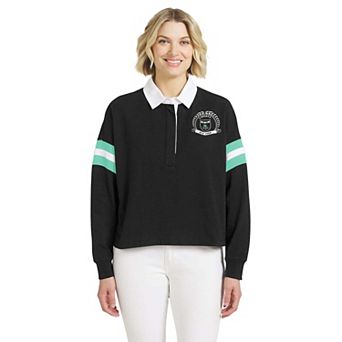 Women's WEAR by Erin Andrews Black New York Liberty Rugby Polo