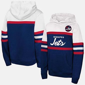 Youth Mitchell & Ness Navy Winnipeg Jets Head Coach Hoodie