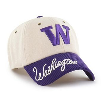 Women's '47 White/Purple Washington Huskies Rope Script Clean Up Adjustable Hat