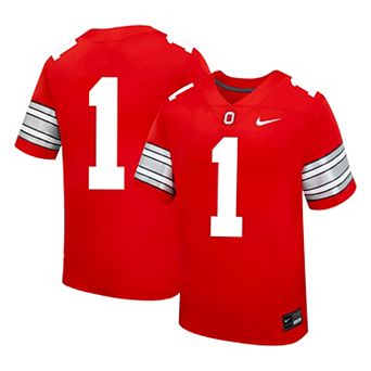 Youth Nike #1 Scarlet Ohio State Buckeyes Replica Football Jersey