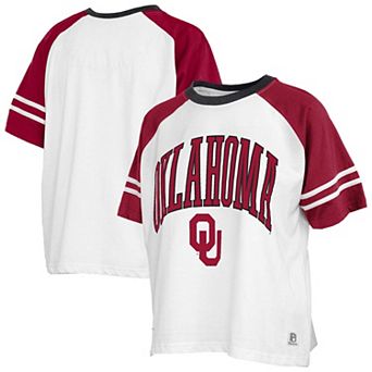 Women's Pressbox White Oklahoma Sooners Sky Colorblock T-Shirt