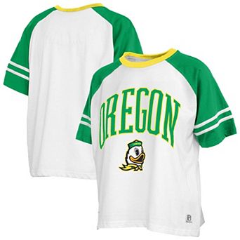 Women's Pressbox White Oregon Ducks Sky Colorblock T-Shirt