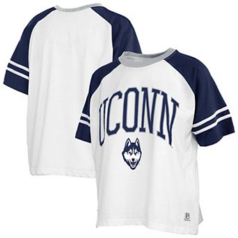 Women's Pressbox White UConn Huskies Sky Colorblock T-Shirt