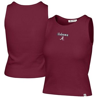 Women's '47 Crimson Alabama Crimson Tide Straight Cut Baby Rib Tank Top