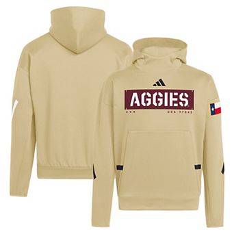 Men's adidas Beige Texas A&M Aggies Honor & Support Z.N.E. Hoodie