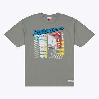Men's Mitchell & Ness Gray Los Angeles Chargers Core Essentials Street Graphic Short Sleeve T-Shirt