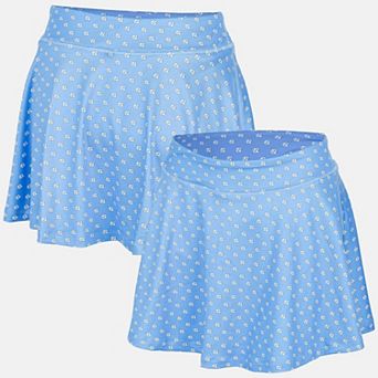 Women's ZooZatz Carolina Blue North Carolina Tar Heels Allover Print Flowy Skort