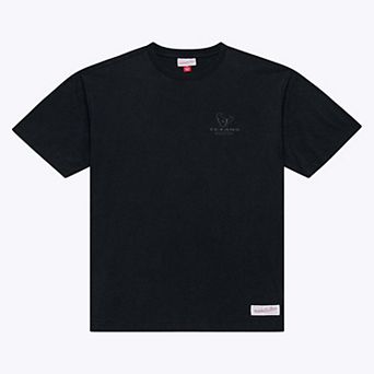 Men's Mitchell & Ness Black Houston Texans Core Essentials Micro Logo T-Shirt