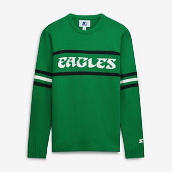 Men's Starter Kelly Green Philadelphia Eagles Player Sweater